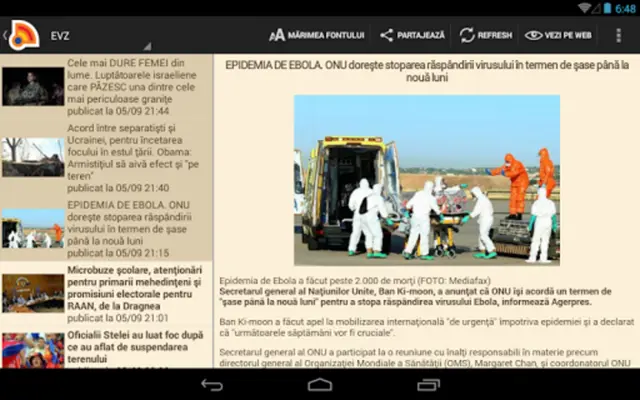 Stiri din Romania android App screenshot 3